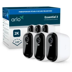 Arlo Kameraovervåking|Essential 3 XL 2K – Trådløst overvåkingskamera 3-pk.