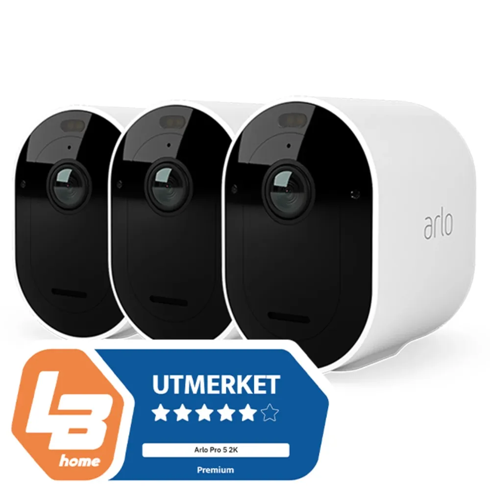 Arlo Kameraovervåking|Pro 5 Spotlight – Trådløst overvåkingskamera 3-pk.