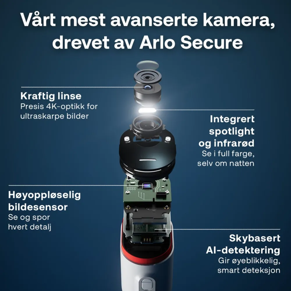 Arlo Kameraovervåking|Ultra 3 4K – Trådløst overvåkingskamera 4-pk.