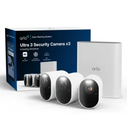 Arlo Kameraovervåking|Ultra 3 4K – Trådløst overvåkingskamera 3-pk.