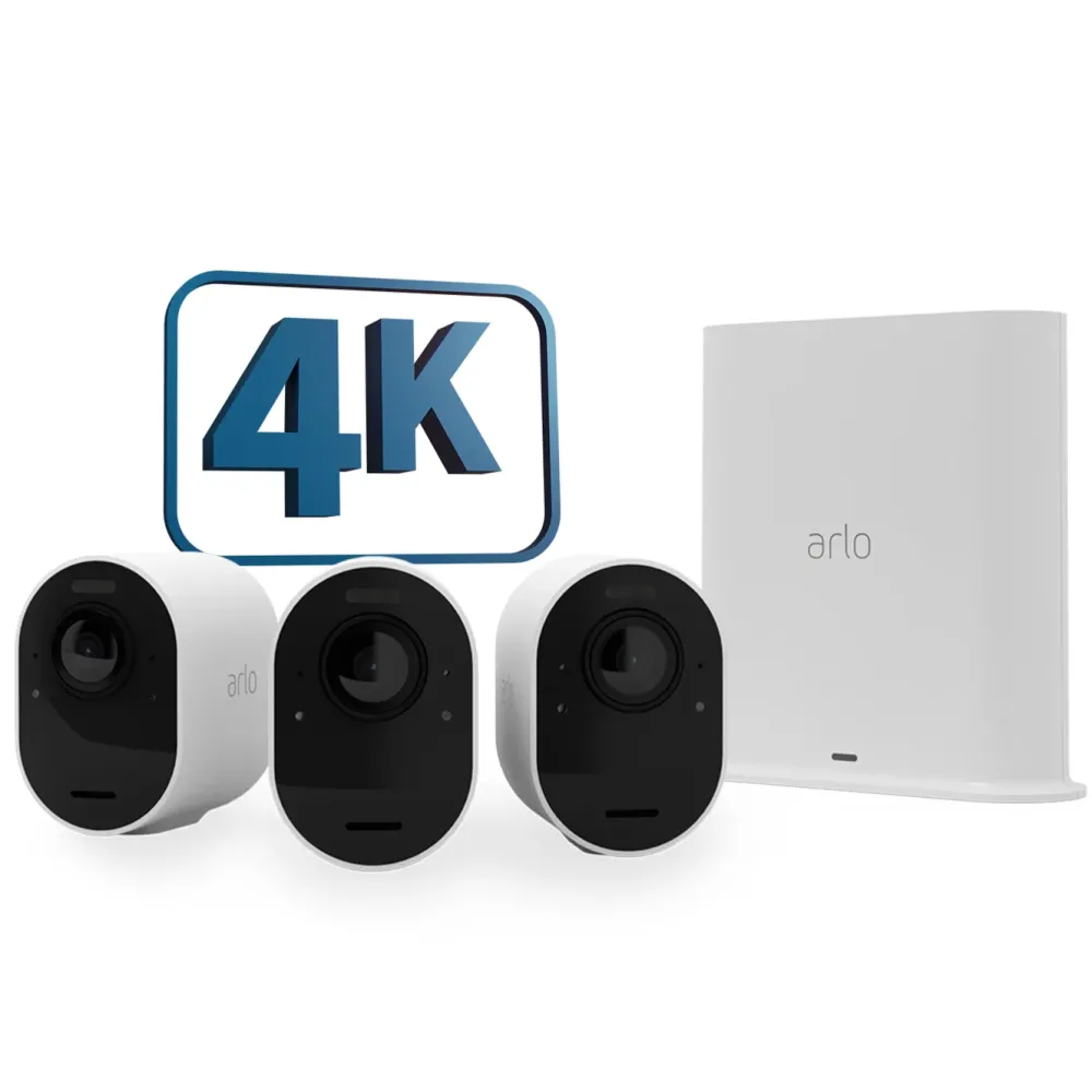 Arlo Kameraovervåking|Ultra 2 Spotlight – Trådløst overvåkingskamera 3-pk.