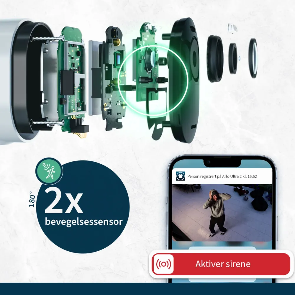Arlo Kameraovervåking|Ultra 2 Spotlight – Trådløst overvåkingskamera 3-pk.