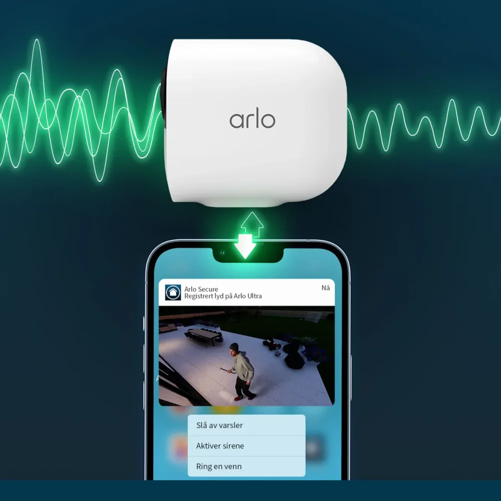 Arlo Kameraovervåking|Ultra 2 Spotlight – Trådløst overvåkingskamera 3-pk.