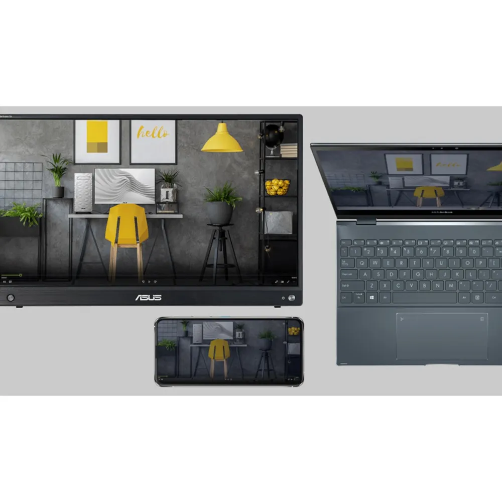 Asus Mac-Tilbehør|Dataskjermer|ZenScreen Go MB16AWP Trådløs monitor 15,6"