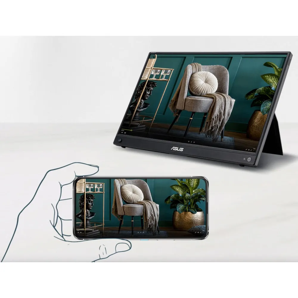 Asus Mac-Tilbehør|Dataskjermer|ZenScreen Go MB16AWP Trådløs monitor 15,6"