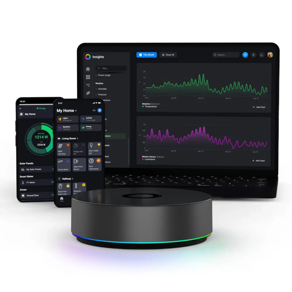 Athom Smarte Alarmer|Smarte Sensorer|Homey Pro (2026) – smarthub for hele hjemmet 4 GB RAM, 2026