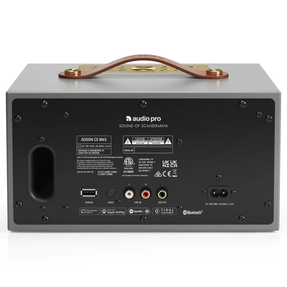 Audio Pro Høyttaler|Addon C5 MkII Trådløs multiroom-høyttaler - Grå