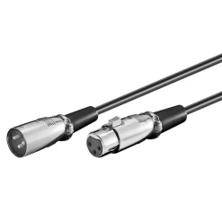 Kjell Lyd- & Videokabler|Kabler For Lyd|Balansert XLR-kabel 6 m, Svart