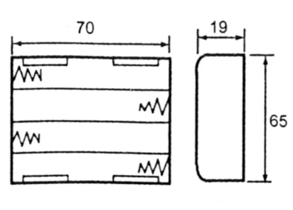 Kjell Batterier|Batterier|Batteriholder 4xR6 (AA)