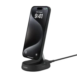 Belkin Iphone-Tilbehør|Hjemmekontor|BoostCharge Pro Ladestativ med Qi2 15 W