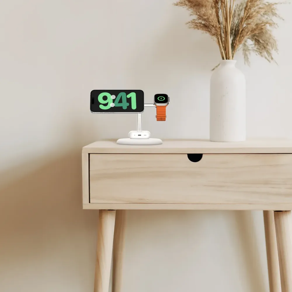 Belkin Iphone-Tilbehør|Hjemmekontor|3-i-1 Qi2 og Magsafe