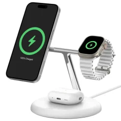 Belkin Iphone-Tilbehør|Hjemmekontor|3-i-1 Qi2 og Magsafe