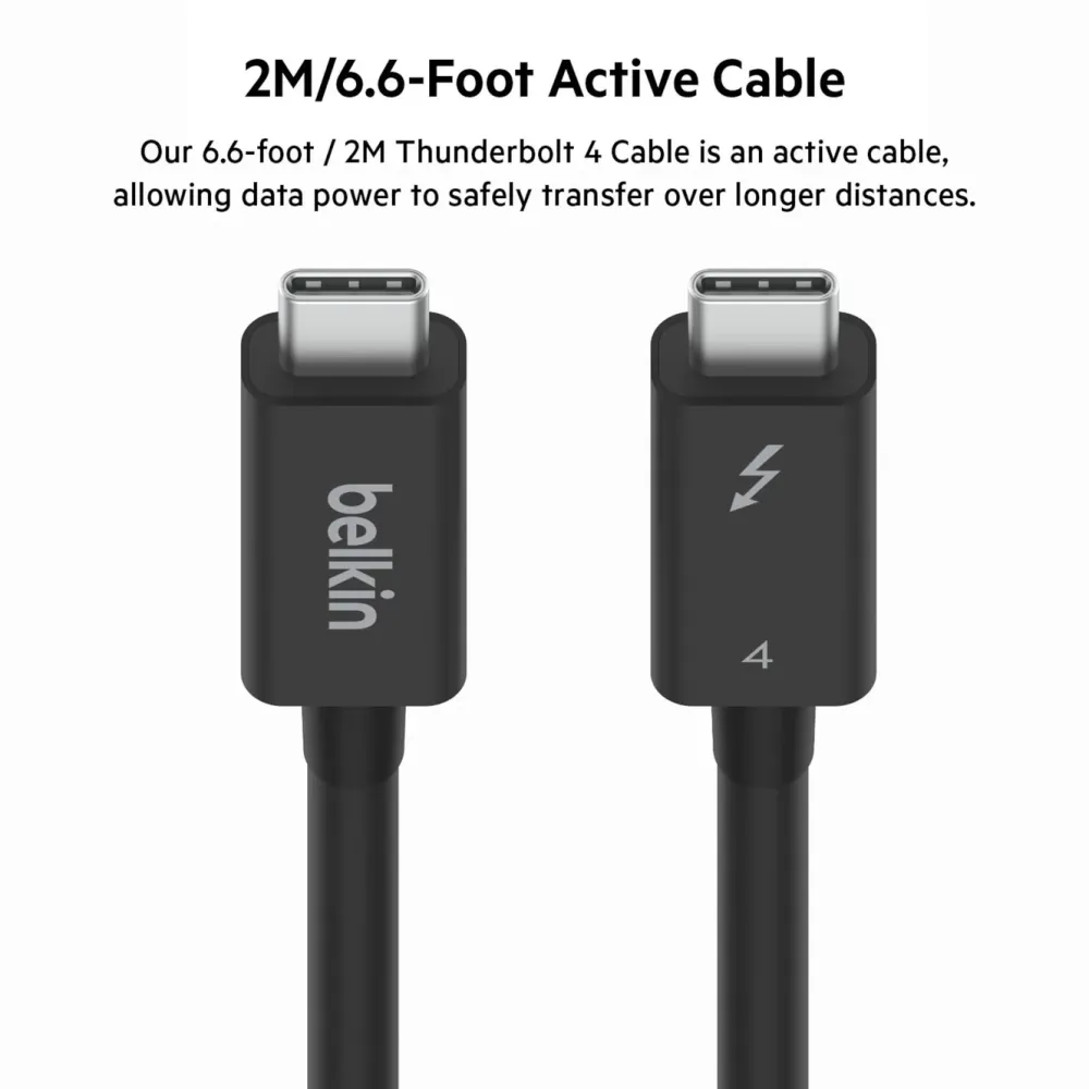 Belkin Kabler Og Adaptere|Kabler Og Adaptere|Thunderbolt 4 Aktiv USB-C-kabel 2 m