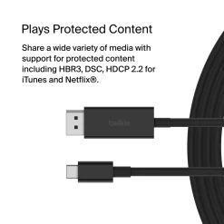 Belkin Kabler Til Datamaskin|Kabler Og Adaptere|USB-C-kabel til Displayport 8K/60 Hz 2 m