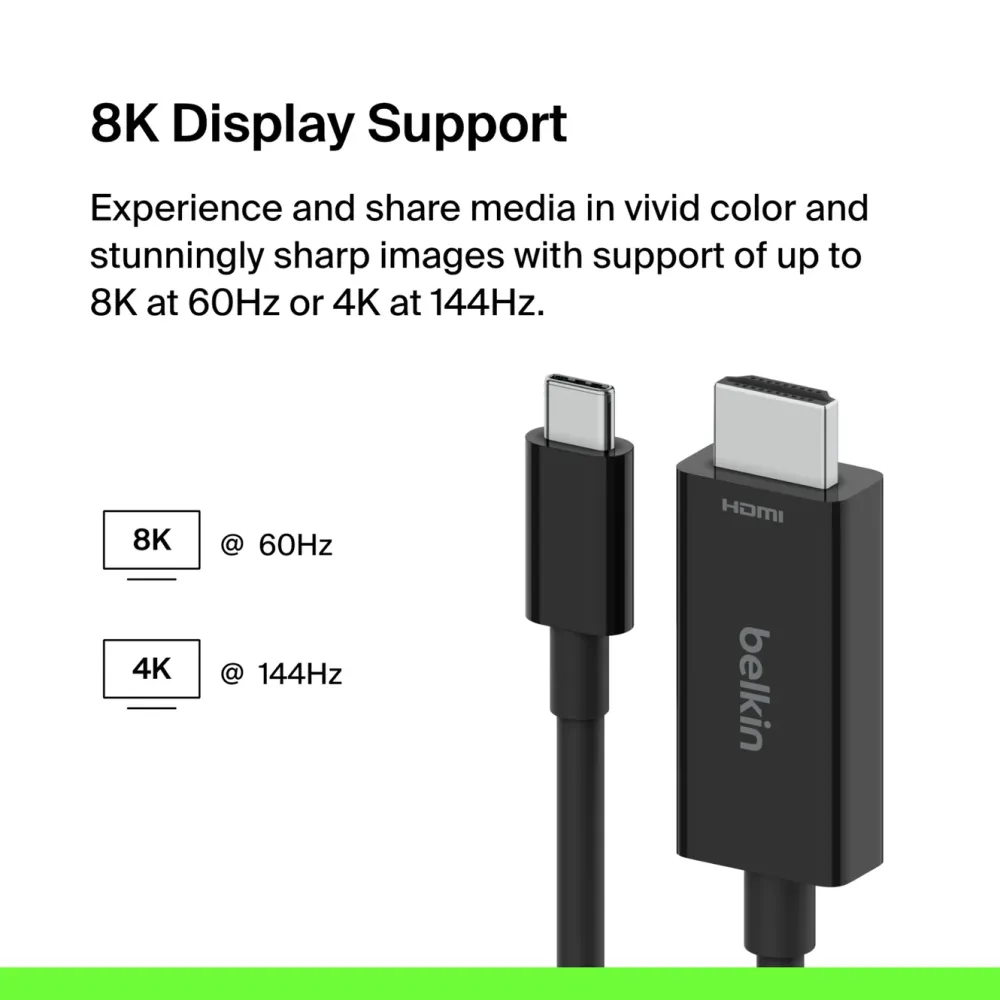 Belkin Kabler Og Adaptere|Hdmi|USB-C til HDMI-kabel 8K/60 Hz 2 m