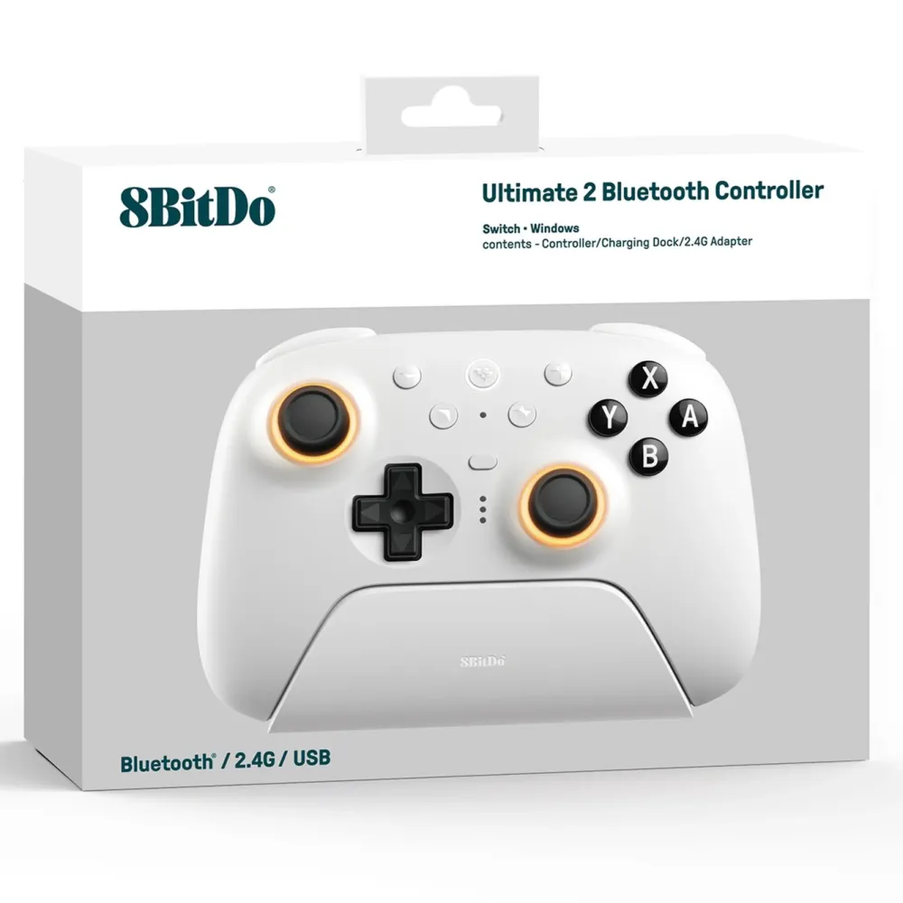 8Bitdo Skjermbeskytter Og Deksel|Gamingskjermer|Ultimate 2 Bluetooth-kontroller