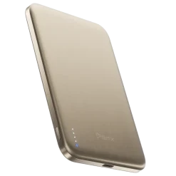 BMX Powerbank|Ultratynt magnetisk Qi2-powerbank 5000 mAh, semi-solid-state i titan