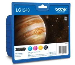 Brother Skrivere Og Tilbehør|LC1240 blekkpatroner, 4-pakk