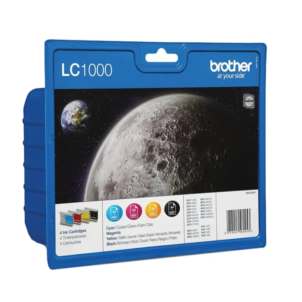 Brother Skrivere Og Tilbehør|LC1000 Blekkpatron 4-pk.