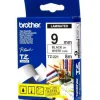 Brother Merking|TZe-tape 9 mm Svart/hvit