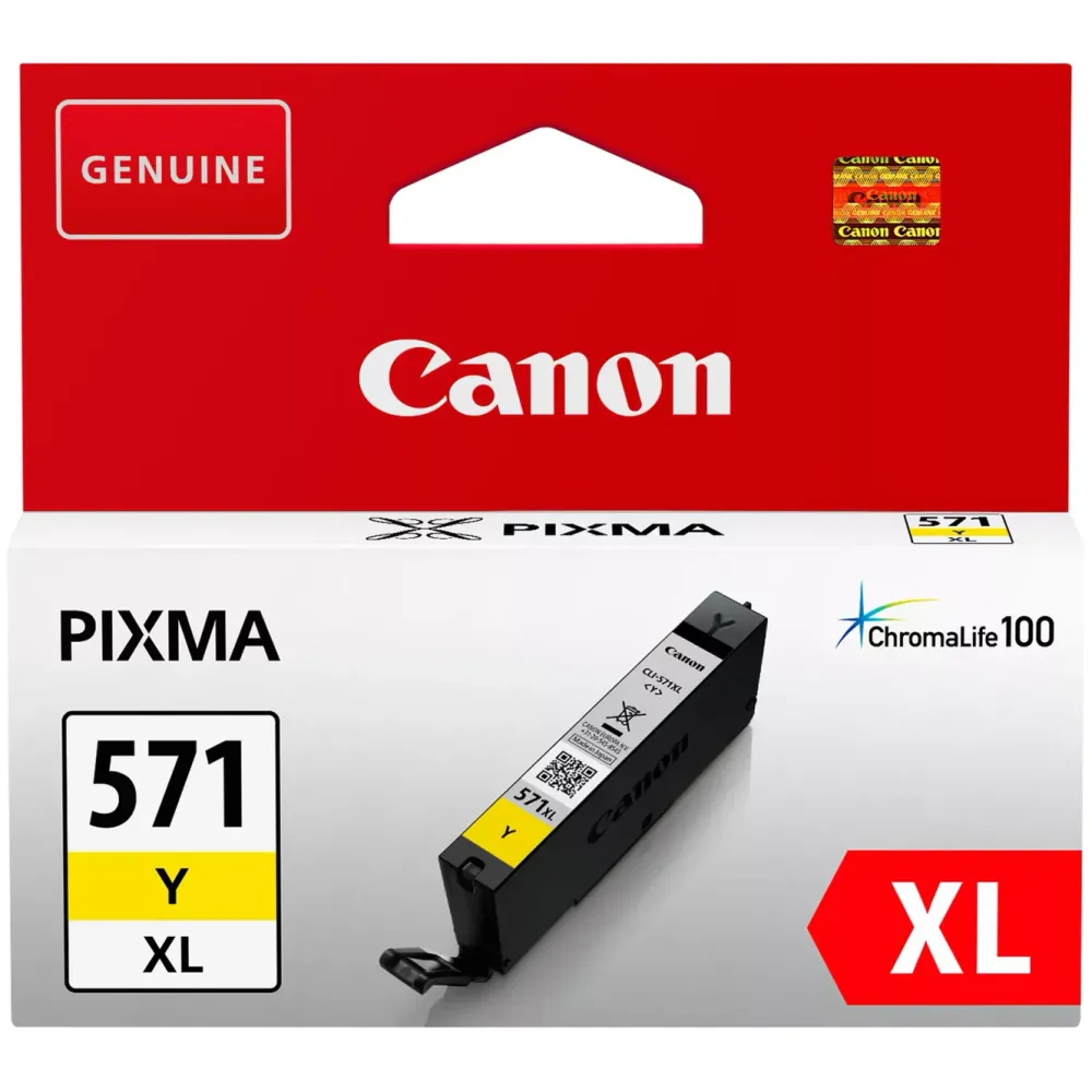 Canon Skrivere Og Tilbehør|CLI-571 XL blekkpatron, gul
