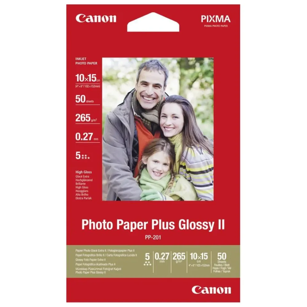 Canon Skrivere Og Tilbehør|Pus Glossy II Fotopapir 10x15 cm 50-pk.