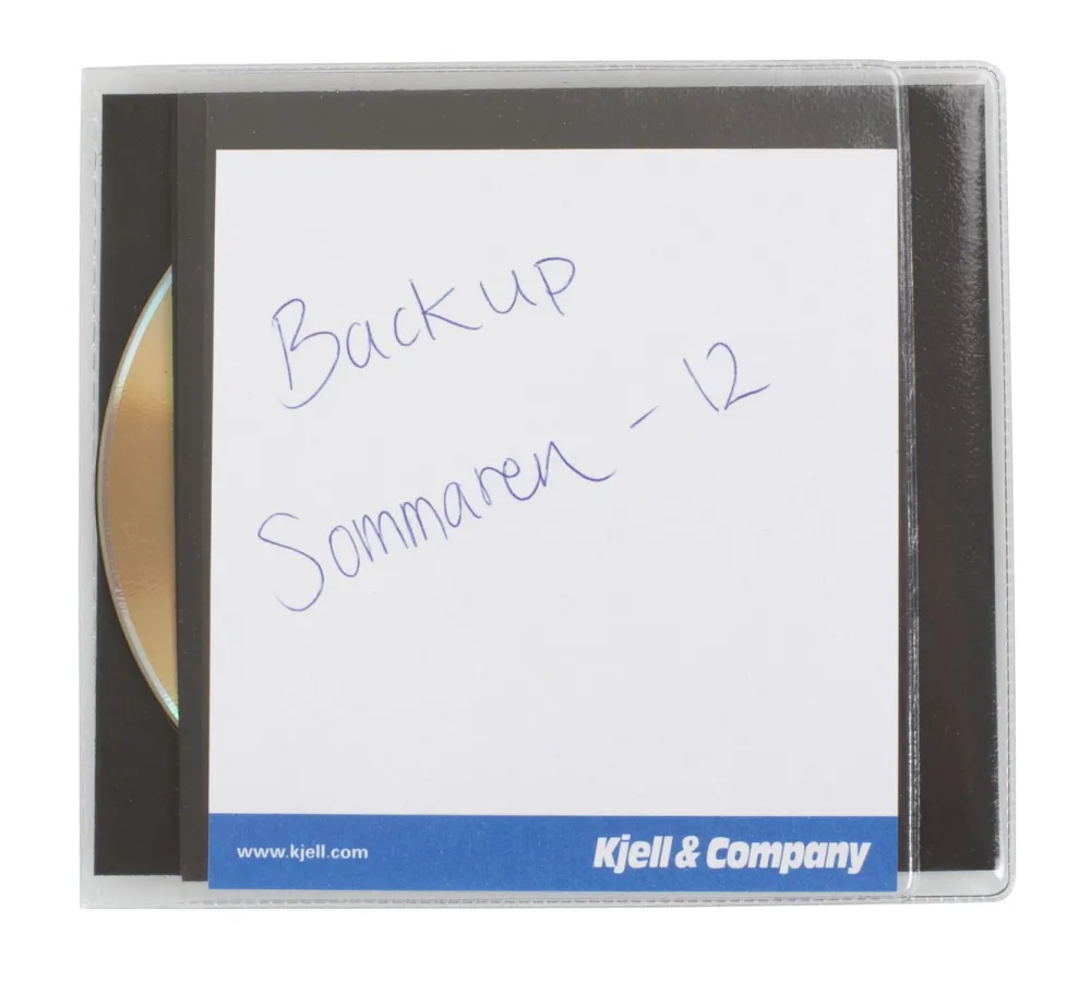 Kjell Musikkspiller Og Radio|Datatilbehør|CD-lomme dobbel med karbonpapp 25-pk.