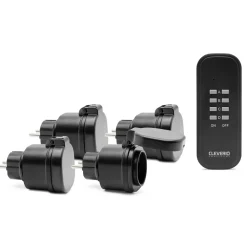 Cleverio Fjernstrømbryter|Startpakke|Mini-fjernstrømbryter for utendørsbruk 3000 W 4-pk.
