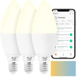 Cleverio Smart Belysning|Smart Belysning|Smart E14 LED-pære 470 lm 3-pk.