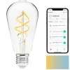Cleverio Smart Belysning|Smart Belysning|Smart E27 ST64 Filament LED-pære 380 lm