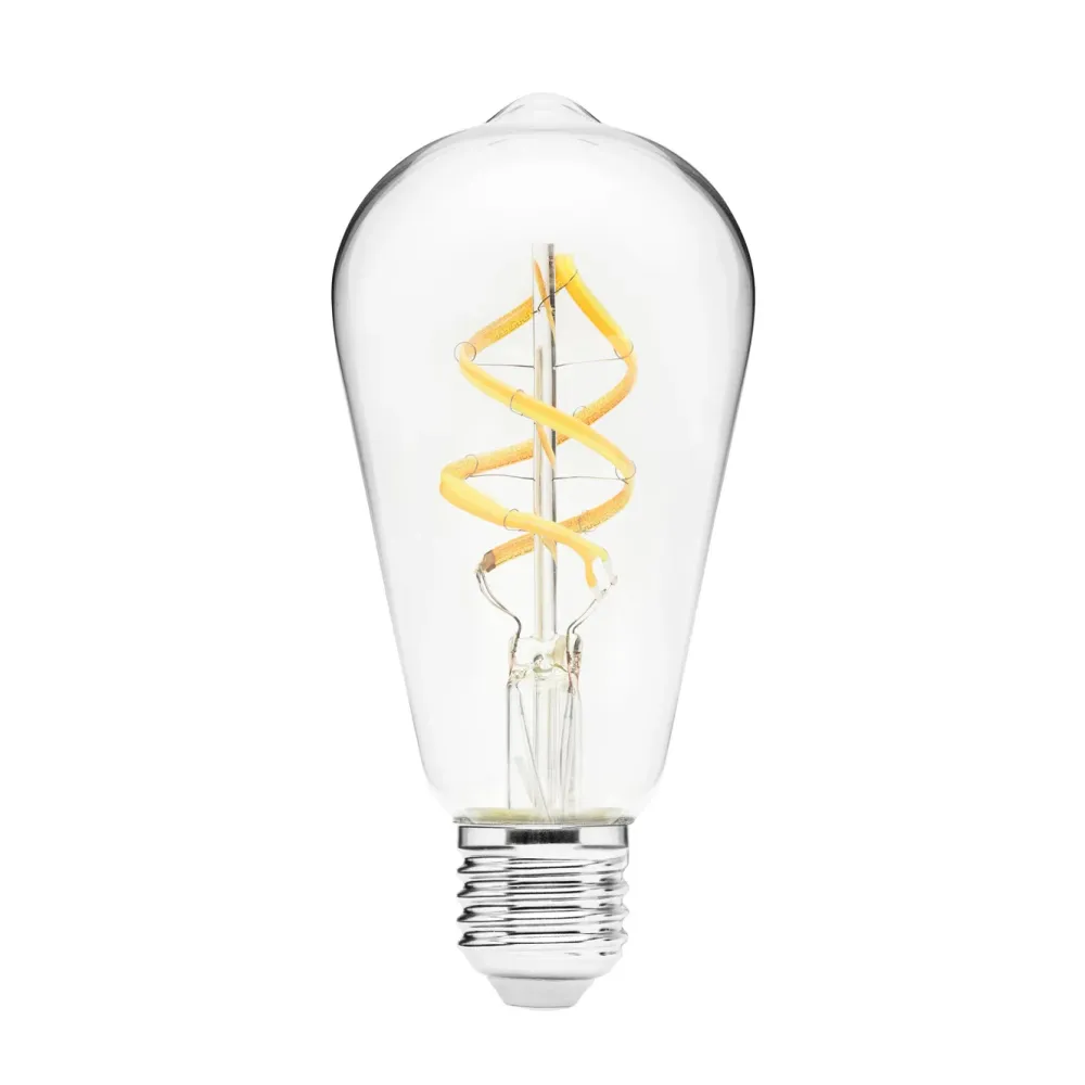 Cleverio Smart Belysning|Smart Belysning|Smart E27 ST64 Filament LED-pære 380 lm