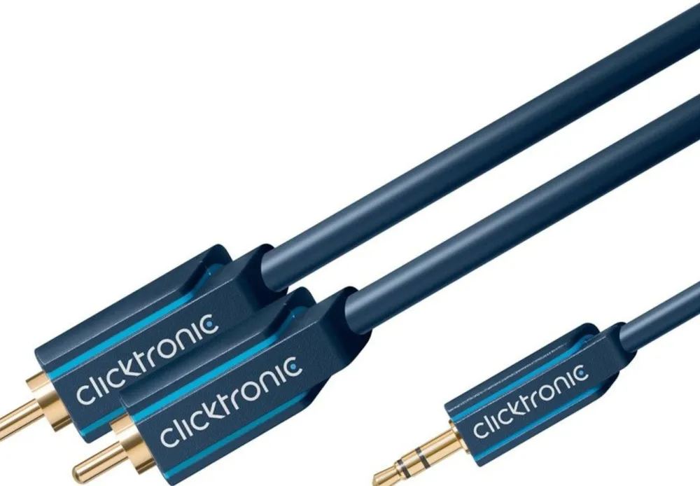 Clicktronic Lyd- & Videokabler|Lydkabel 3,5 mm til 2x RCA 1 m