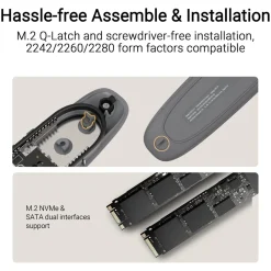 Kjell Lagring|Cobble SSD Enclosure Harddiskkabinett M.2