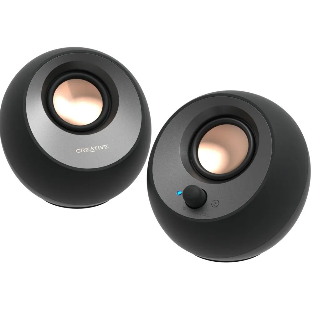 Creative Høyttaler|Stemmeassistenter|Pebble V3 Datahøyttaler med Bluetooth