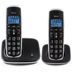 Kjell Fasttelefoni|DECT-telefon Alecto FX-6020 (2 hodetelefoner + basestasjon)