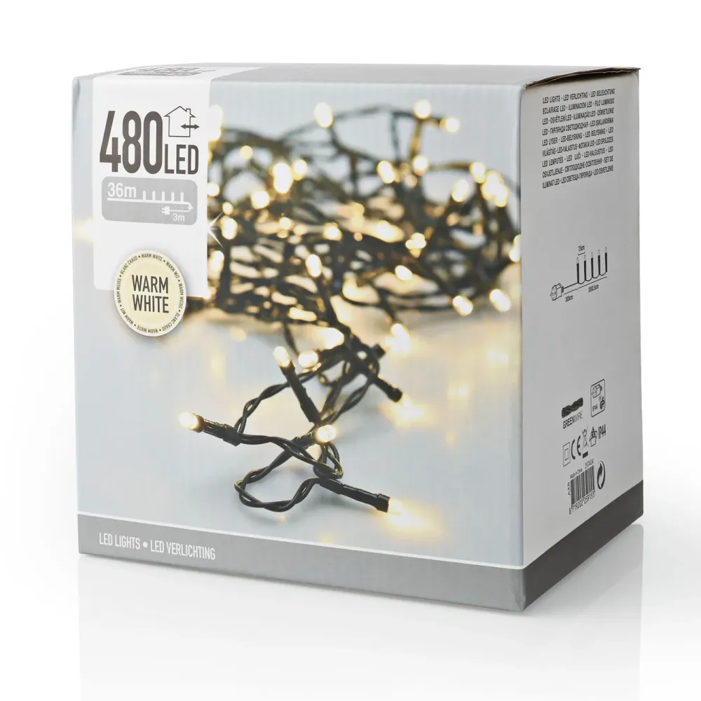Kjell Lyslenker|Julelys|Dekorativ lyslenke 480 LED