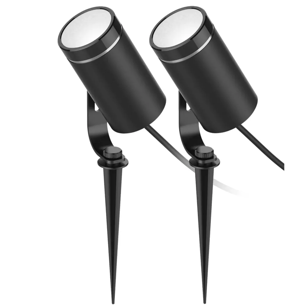 Deltaco Smart Belysning|Utendørs Belysning|Smart Home Spotlight RGB 500 lm 2-pk.