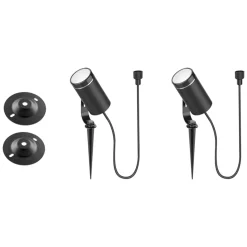 Deltaco Smart Belysning|Utendørs Belysning|Smart Home Spotlight RGB 500 lm 2-pk.
