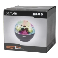 Denver Høyttaler|Stemmeassistenter|Bluetooth-høyttaler med diskobelysning