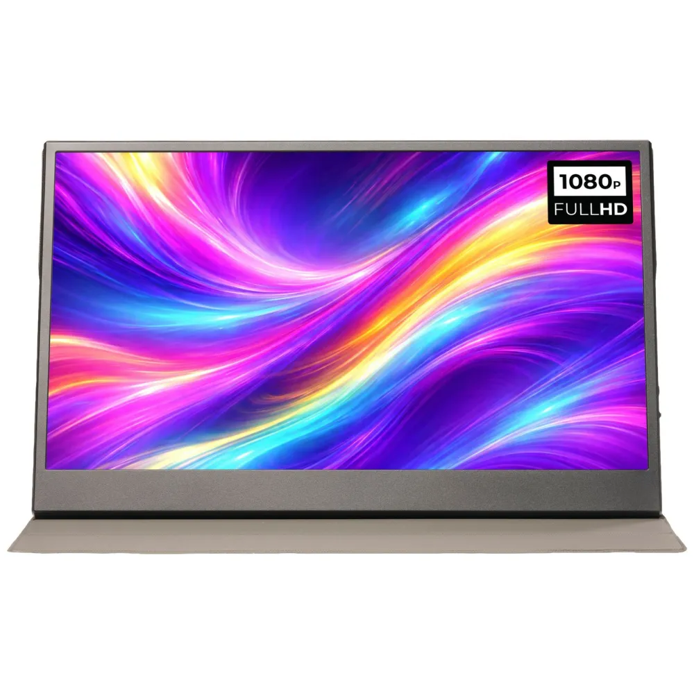 Denver Dataskjermer|Bærbar Full HD-skjerm med USB-C og IPS-panel 15,6"