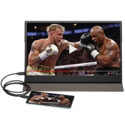 Denver Dataskjermer|Bærbar Full HD-skjerm med USB-C og IPS-panel 15,6