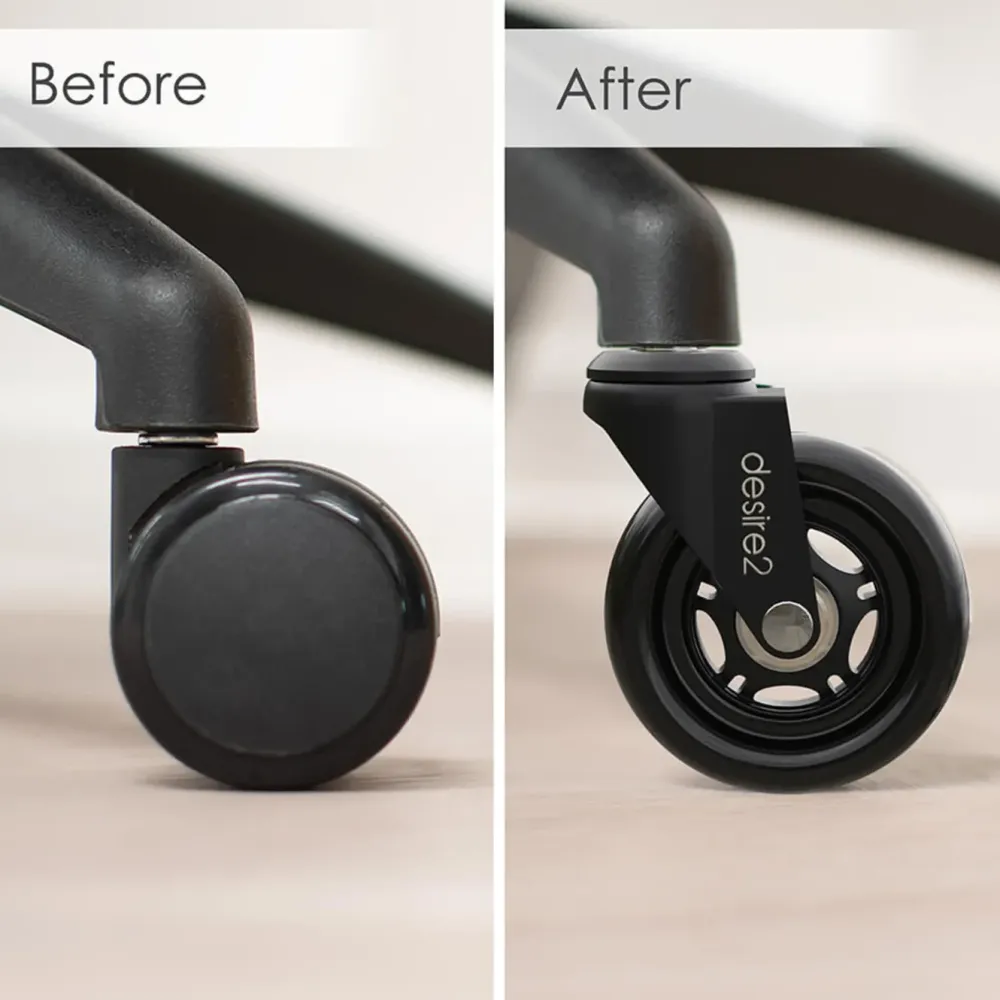 Desire2 Datatilbehør|Ergonomi|Gummihjul for kontorstoler 5-pk. 22 mm