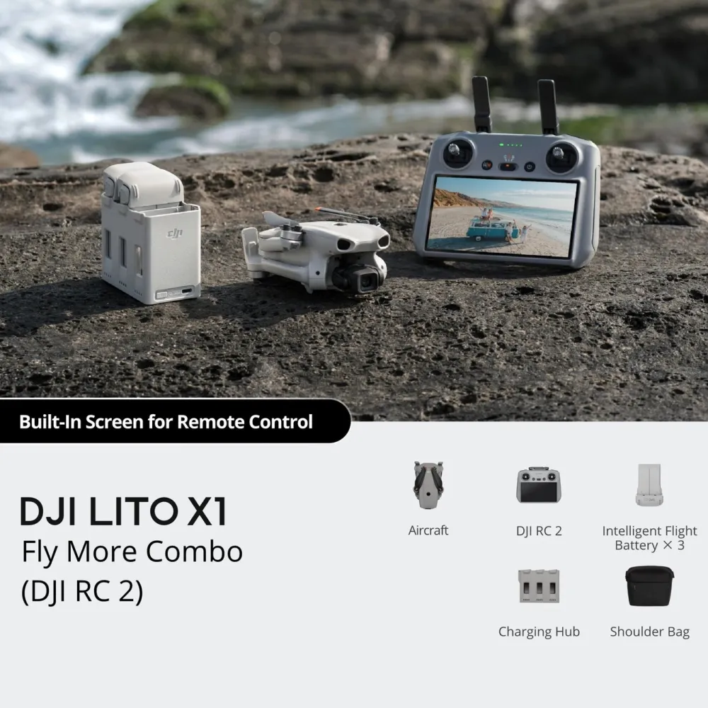 DJI Fritid|Droner|Lito X1 Fly More Combo kameradrone RC 2