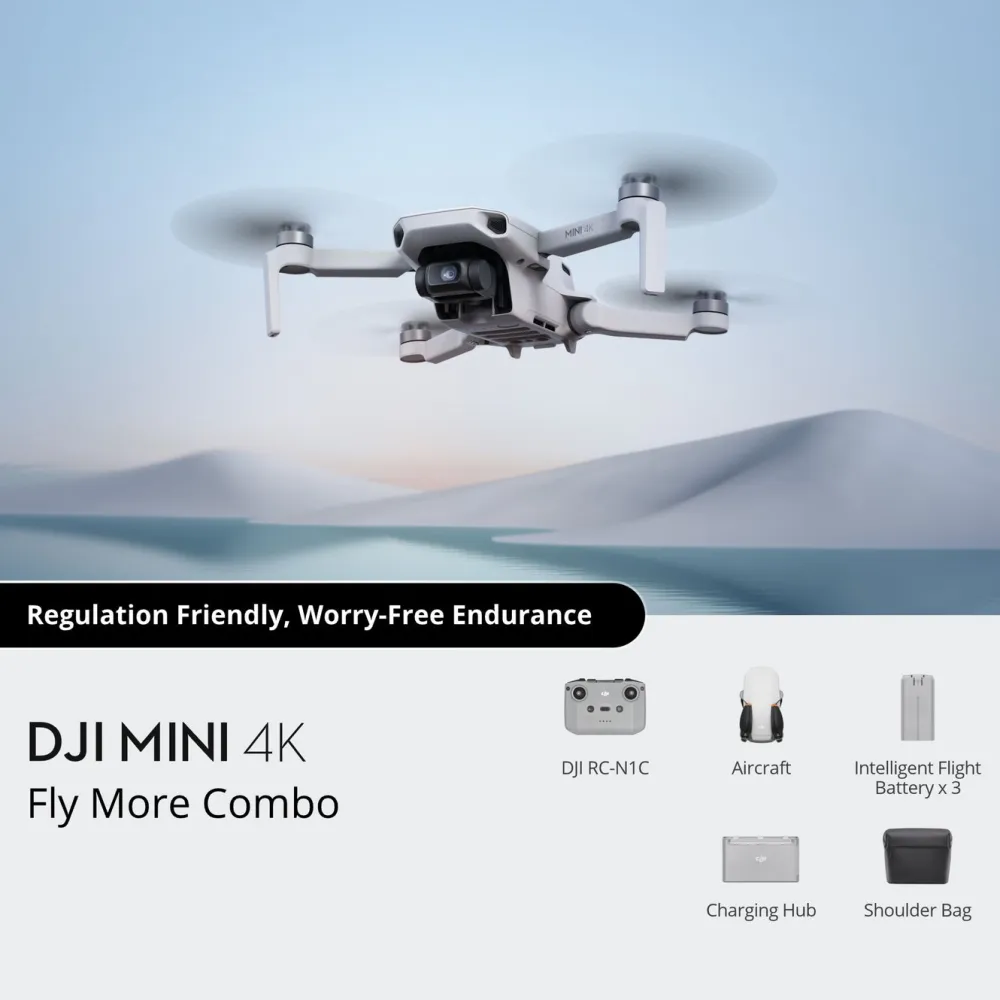 DJI Fritid|Droner|Mini 4K Fly More Combo – Kompakt drone med 4K-video