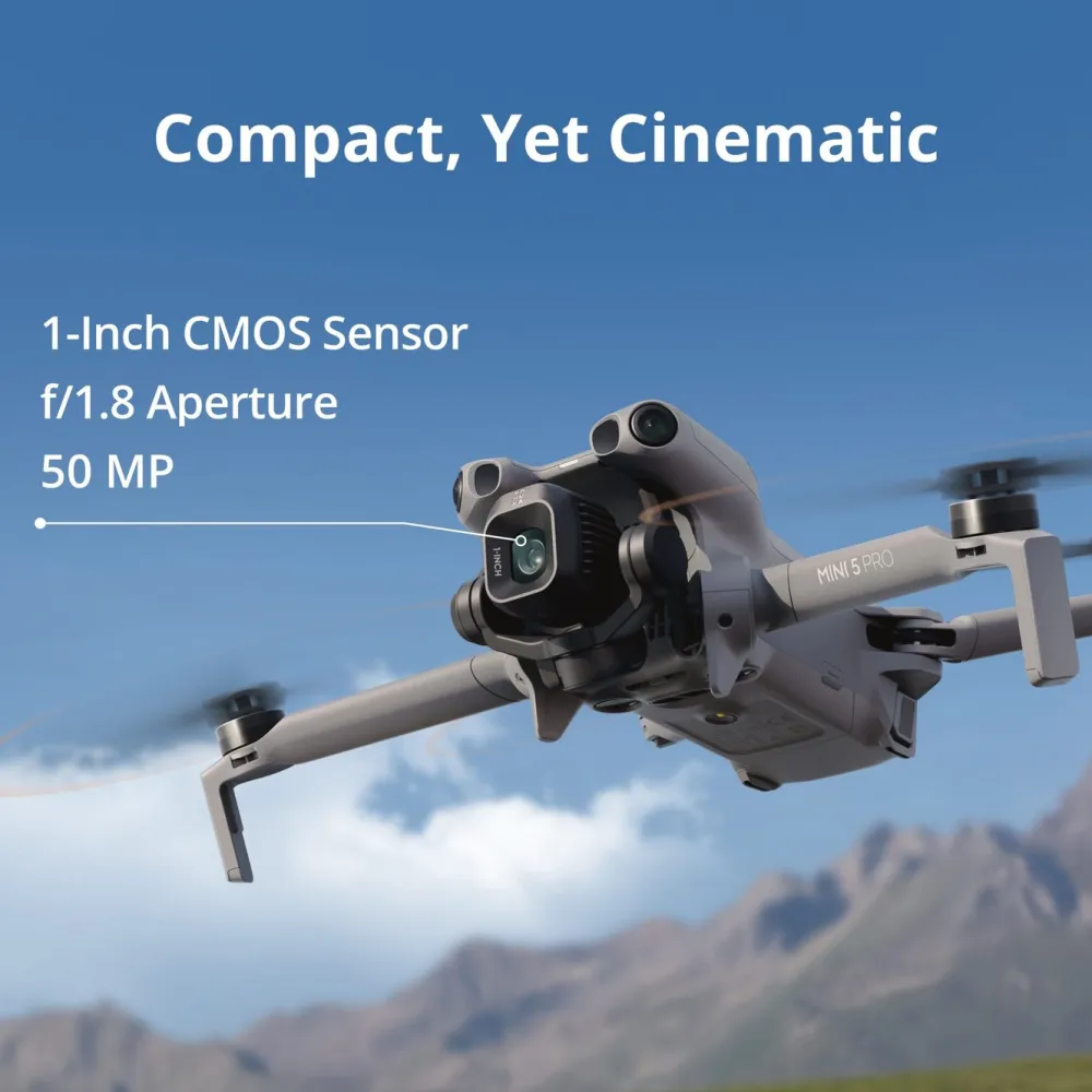 DJI Fritid|Droner|Mini 5 Pro Fly More Combo – med 50 MP 1" sensor