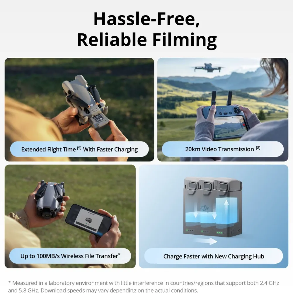 DJI Fritid|Droner|Mini 5 Pro Fly More Combo – med 50 MP 1" sensor