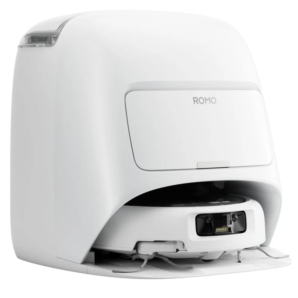 DJI Rengjøring|Robotstøvsuger|ROMO S – Robotstøvsuger og mopp med 3D LiDAR Water Tank Version
