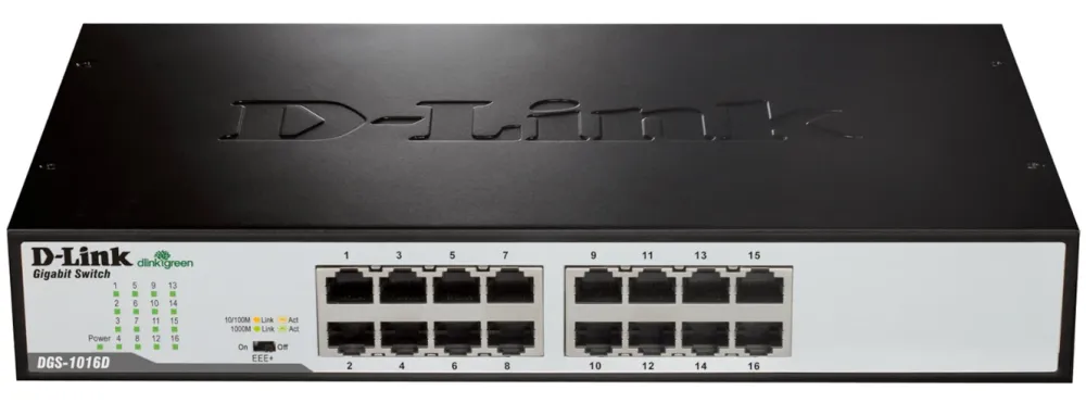 D-Link Kablet Nettverk|DGS-1016D Gigabitswitch 16 porter