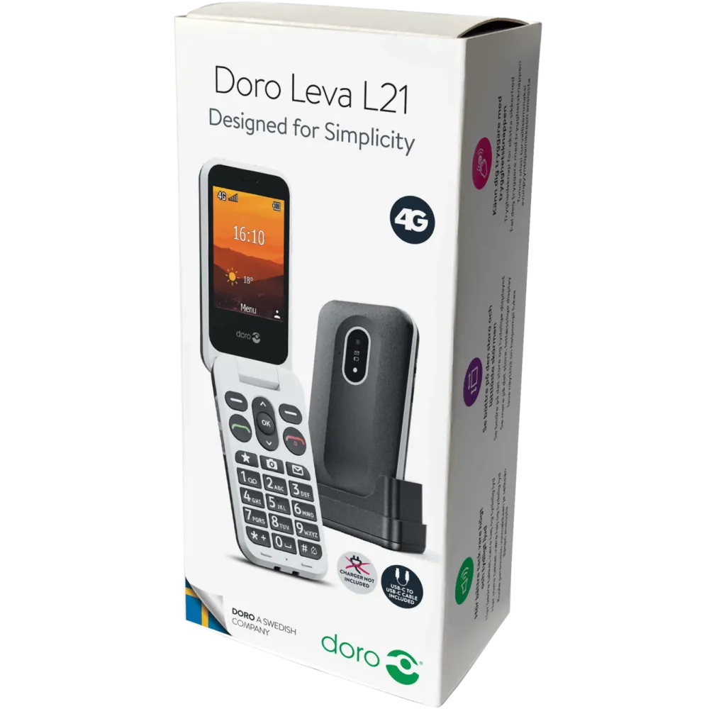 Doro Mobiltelefoner|Leva L21 mobiltelefon 4G