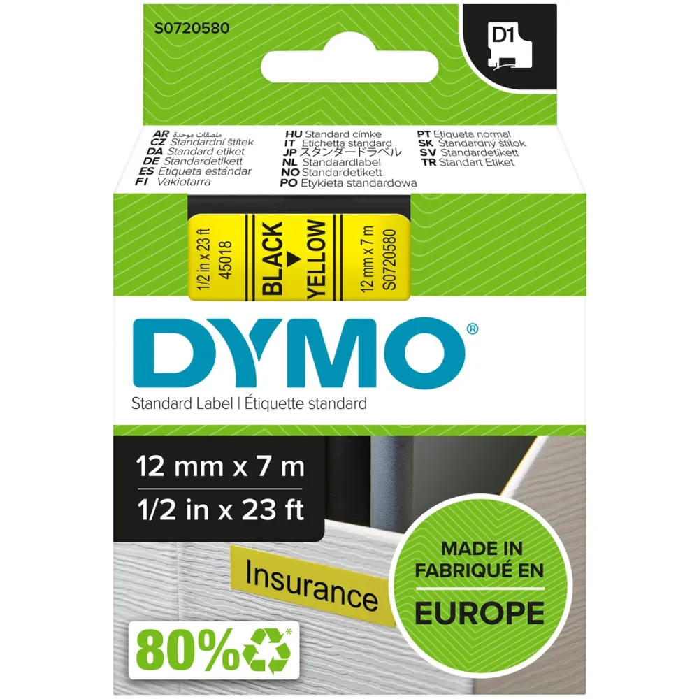 Dymo Merking|D1-merketape 12 mm